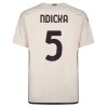 Maillot de Supporter AS Roma Ndicka 5 Extérieur 2023-24 Pour Homme